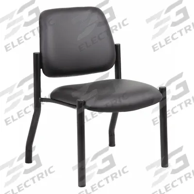 BOSS Frame Chair: Black, Black, 4 Casters/Glides, 22 in Overall Wd, 32 1/2 in Overall Ht - Antimicrobial Waiting Room Chairs