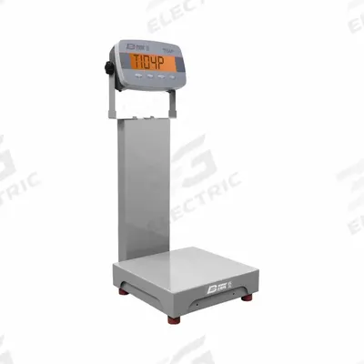 B-TEK Industrial Bench Scale: 18 in x 18 in, IP54, Column-Mounted, DuraShield - Bench Scales with Column-Mounted Indicator