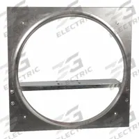 Exhaust Fan Venturi Frame: Steel, For 12 in Blade Dia, 14 1/2 in x 14 1/2 in (MPN 10E033). Key specifications — Brand: DAYTON; Includes: Slotted Motor Base; Material: Steel.