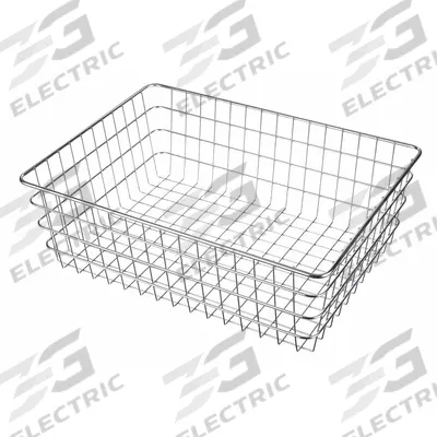 MARLIN STEEL WIRE Storage Basket: Material Handling Basket, Steel, Chrome-Plated, Silver (MPN 153-12) - Machining
