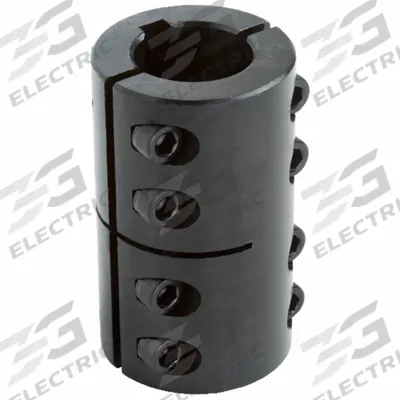 CLIMAX METAL PRODUCTS Rigid Shaft Coupling: 3/4 in Bore Dia 1, 3/4 in Bore Dia 2, Round Keyed - Two-Piece Rigid Shaft Couplings
