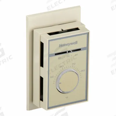 Honeywell Line Volt Mechanical Tstat: Heat or Cool, Auto, 44° to 86°F, Exposed Dial - Analog Thermostats