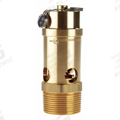 CONRADER Safety Valve: Soft Seat, 1 1/4 in (M)NPT Inlet (In.), 1 1/4 in (F)NPT Outlet (In.) - Soft Seat Pneumatic Safety Valves