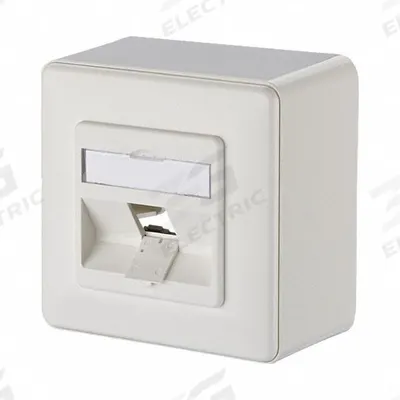 METZ CONNECT Wall Outlet: AP, GD-Zn (Zinc Die-Cast), Individual Keystone Modules - Voice & Data Housings, Panels & Connector Components