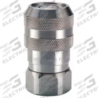 PARKER Hydraulic Quick Connect Hose Coupling: 1 in Coupling Size, 316 Stainless Steel, Fluorocarbon (MPN FS-1001-16FP). Key specifications — Body Material: 316 Stainless Steel; Thread Size: 1"-11-1/2; Seal Material: Fluorocarbon; Brand: PARKER.