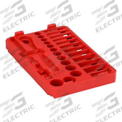 MILWAUKEE PACKOUT Socket Tray: 7 11/16 in W x 12 in D x 1 5/8 in H, Plastic - PACKOUT Tool Organizer Trays