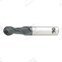 OSG Ball End Mill: Carbide, TiAlN Coated, 2 Flute, 3/4" Mill Dia, 1-1/2" LOC, 4" OAL (MPN HP421-7500-BN)