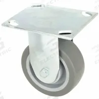 APPROVED VENDOR Plate Caster: Rigid, No Brake, Rubber, 4 in Wheel Dia., 1 1/2 in Wheel Wd, Rigid (MPN 33H908). Key specifications — Brand: APPROVED VENDOR; Wheel/Tread Color: Gray; Roll Up: Rigid.