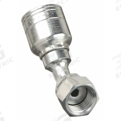 AEROQUIP Hydraulic Crimp Fitting: Steel x Steel, 45° Elbow, -6 For Hose Dash Size - Aeroquip Crimp Hydraulic Hose Fittings with ORS Connection