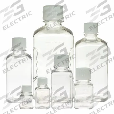 APPROVED VENDOR Media Bottle: PETG, 67.63 fl oz Capacity - oz, 2 L Capacity - mL, Closure Included - Plastic Lab Media Bottles