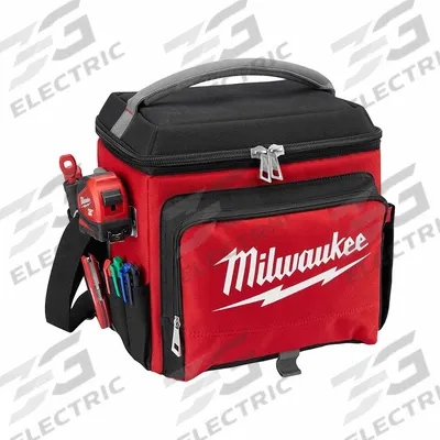 MILWAUKEE Soft-Sided Cooler: Lunch Box Bag, Red, 21.65 qt Capacity - Lunch-Box Coolers