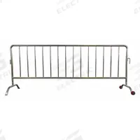 APPROVED VENDOR Crowd Control Barrier: Manual Carry, 40 1/2 in Ht, 8 1/2 ft Lg, 20 in Wd, Silver (MPN 31DW25). Key specifications — Brand: APPROVED VENDOR; Portability: Manual Carry; Material: Steel; Message: No Legend; Includes: Curved Removable Foot; Finish: Zinc Plated; Connecting Option: Interlocking; Color: Silver.
