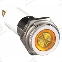 APPROVED VENDOR Flush Panel Light: 12 mm Panel Mounting Hole Dia, LED, Yellow, Flush Head, H12 (MPN 24M128). Key specifications — Brand: APPROVED VENDOR; Electrical Connection: 0.11 Male Quick Disconnect.