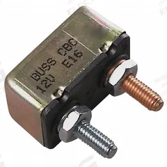 Automotive Circuit Breaker: CBC, 14V DC, 1.5 kA at 14V DC, Stud (MPN CBC-50). Key specifications — Series: CBC; Voltage: 14V DC; Interrupt Rating: 1.5 kA at 14V DC; Terminal Connection: Stud; Circuit Breaker Type: Heavy Duty Circuit Breaker; Brand: BUSSMANN.