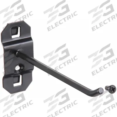APPROVED VENDOR Single Rod Pegboard Hook: 4 1/2 in x 1 in, Screw-In, Surface - Hooks for Square-Hole Pegboard