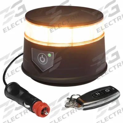 ECCO Rechargeable Battery Operated Beacon: Flashing Beacon, Amber, 3 in Overall Ht - Vehicle Flashing Beacons