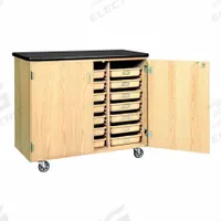 Mobile Tote Storage Cabinet: 41 1/2 in Overall Ht, 24 in Overall Dp, 4 ft Overall Wd, Wood, 2 Doors (MPN 4751K). Key specifications — Product Type: Mobile Tote Cabinet; Brand: DIVERSIFIED SPACES; Material: Wood; Cabinet Type: Mobile Cabinets.