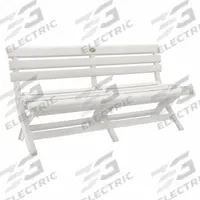 GROSFILLEX Folding Bench: White, White, 16 in Seat Ht, 58 3/4 in Seat Wd, 22 in Seat Dp (MPN US449004). Key specifications — Frame Color: White; Frame Material: Mineral Polymer; Seat Color: White; Seat Material: Mineral Polymer.