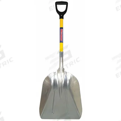 WESTWARD Grain Scoop: Aluminum, #12 Blade Size, 13 1/2 in Blade Wd, 18 1/2 in Blade Lg - Standard Scoop Shovels