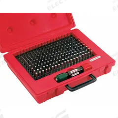 STARRETT Pin Gauge Set: No-Go (Minus), 0.917 in to 1 in, 0.001 in Dia Increment, ZZ Tolerance Class (MPN S4015-1). Key specifications — attr1182478: STARRETT; attr1182465: ZZ; attr1182466: +/-0.00020 in.