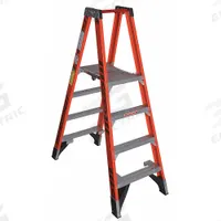 WERNER Twin Platform Stepladder: 4 ft Ladder Size, Fiberglass, 300 lb Load Capacity, 31 lb Wt (MPN PT7404). Key specifications — Brand: WERNER; Included Features: Guard Rail.