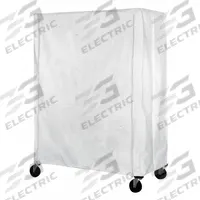 EAGLE GROUP Utility Cart Cover: White, Polyester, Zipper, 48 in Wd, 86 in Ht, 24 in Dp (MPN CZ-86-2448). Key specifications — For Use With: Any Standard Eagle Cart; Brand: EAGLE GROUP.