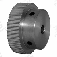 DAYTON Timing Pulley: Modified Curvilinear, Fixed, For GT Timing Belt Section, For 6 mm Belt Wd (MPN 60-2P06M6A6). Key specifications — attr1328801: DAYTON; attr1328807: Clear Anodized; attr1328808: Powerhouse®.