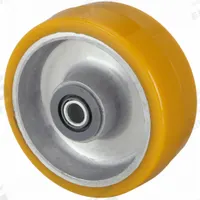 APPROVED VENDOR Caster Wheel: 5 in Wheel Dia., 2 in Wheel Wd, Polyurethane, 1,100 lb Load Rating (MPN P-UA-050x020/050R). Key specifications — Brand: APPROVED VENDOR; Wheel/Tread Color: Yellow.