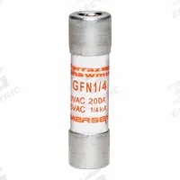 MERSEN Fuse: GFN Series, Midget, Time-Delay, 250 mA, 250 V AC, 13/32 in x 1 1/2 in, Indicating (MPN GFN1/4). Key specifications — Series: GFN; Brand: MERSEN.