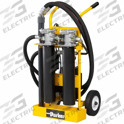 Parker Hydraulic Oil Filter Cart: 5 gpm Max Flow Rate, 150 psi Max Pressure - Filtration Carts