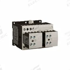 EATON IEC Magnetic Contactor: Reversing, 3 Poles, 3NO Contacts, 25 A, 24V AC Coil (MPN XTCR025C21T). Key specifications — Brand: EATON; Integrated Surge Suppression: Yes.