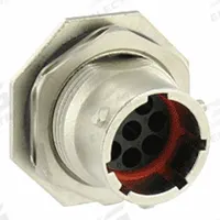 SOURIAU Electrical Connector: Trim Trio UTO 12, Jam Nut Receptacle, 8 Contacts, 10 A, IP68/IP69K (MPN UT07128PH6). Key specifications — Wire Size: 30 AWG to 14 AWG; Includes Contacts: Contacts Not Included; Brand: SOURIAU; Coupling Type: 1/3 Bayonet; IP Rating: IP68; Series: Trim Trio UTO; Contact Gender: Male; Voltage Rating: 125V (IEC).