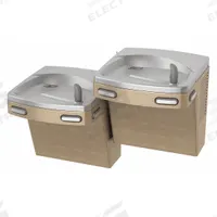 OASIS Bi-Level Drinking Fountain: On-Wall, 24 15/16 in Ht, Front Push Button, 8 gph @ 50°F, Tan (MPN PG8ACSL). Key specifications — Housing Color: Tan; Brand: OASIS; Housing Material: Steel; Housing Finish: Powder Coated; Chilling Capacity: 8 gph @ 50°F.