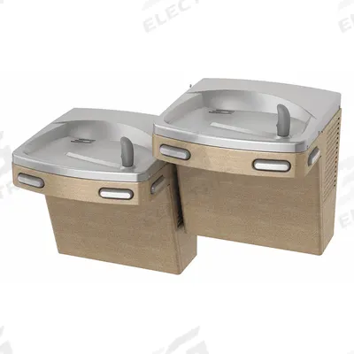 OASIS Bi-Level Drinking Fountain: On-Wall, 24 15/16 in Ht, Front Push Button - On-Wall Two-Level Drinking Fountains