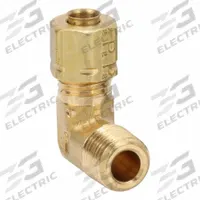 PARKER Compression Fitting Elbow: 3/16 in OD x 1/8 in Pipe Fitting Size, Compression x MNPT, Brass (MPN 169CA-3-2). Key specifications — Brand: PARKER.