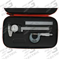 MITUTOYO Precision Measuring Tool Kit: 4 Pieces, Dial Caliper, 0 in to 6 in Caliper Range (MPN 64PKA284). Key specifications — attr1182219: MITUTOYO; attr1182229: Dial Caliper; attr1182230: 0 in to 6 in; attr1182232: 0 in to 1 in; attr1182234: No; attr1182252: 1 in; attr1182254: 0 in; attr1182258: (1) Case.