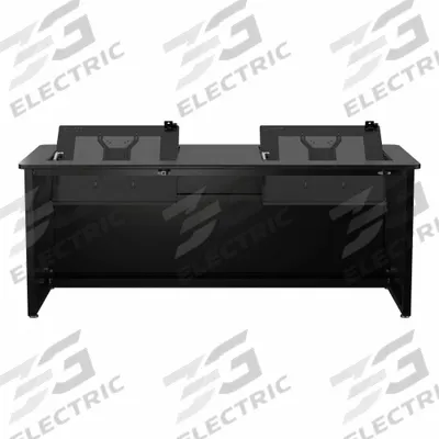 VERSADESK Computer Desk: Metal, Black Matrix, 0 Drawers, 72 in Overall Wd - Downview Computer Desk