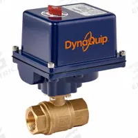 DYNAQUIP CONTROLS Electrically Actuated Two-Way Ball Valve: 1/2 in, Brass, 120V AC, FNPT x FNPT (MPN EHG23ATE20). Key specifications — Included Mounting: ISO 5211 Actuator Mounting Pad; Brand: DYNAQUIP CONTROLS; Stem Material: Nickel-Plated Brass; Actuator Features: Position Indicator.