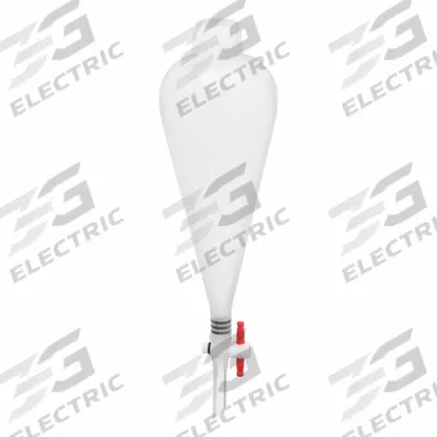 APPROVED VENDOR Separatory Funnel: Polypropylene, 250 mL, 19 mm, 9.5 mm, 40 mm Stem Lg - Separatory Funnels