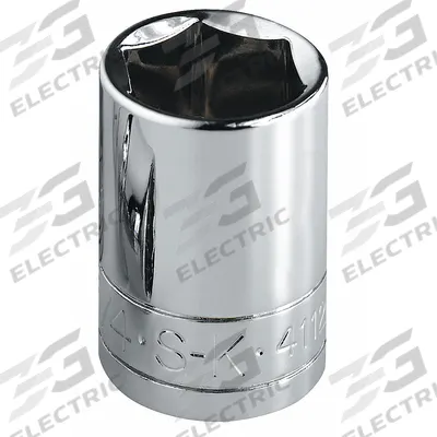 SK PROFESSIONAL TOOLS Socket: SAE, 1/2 in Drive Size, 1 1/4 in Socket Size, 6-Point, Std - 1/2" Drive Hand Sockets