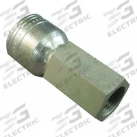 AEROQUIP Hydraulic Crimp Fitting: Steel x Steel, Straight, -4 For Hose Dash Size, NPTF x Crimp (MPN 1AA4FP4). Key specifications — Fitting Gender: Female x Genderless; Fitting Connection Type: NPTF x Crimp; Thread Size: 1/4"-18; For Hose Dash Size: -4; Brand: AEROQUIP.