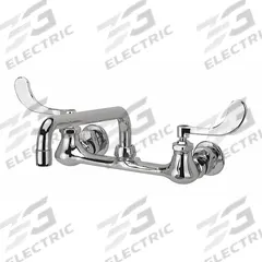 ZURN Low Arc Service Sink Faucet: Wall, Centerset, Brass, Chrome, 2.2 gpm Flow Rate, Double Bend (MPN Z842H4-XL). Key specifications — Color/Finish: Chrome; Series: AquaSpec®.
