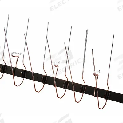 BIRD BARRIER Bird Repellent Spikes: Narrow, Plastic Base, Silver, 25 ft Overall Lg - Bird Spikes