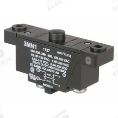 HONEYWELL Snap Action Switch: Plunger Actuator, 1NO/1NC, Screw (MPN 3MN1). Key specifications — AC Contact Rating: 15 A @ 480 V; Electrical Connection: Screw; Series: 3MN; Brand: HONEYWELL.