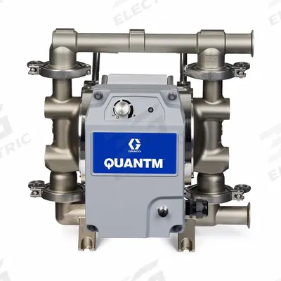 GRACO Electric Diaphragm Pump: Stainless Steel Body, Single Phase, 120V AC, 1 1/2 in - FDA-Compliant EODD Pumps