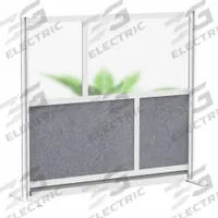 LUXOR Adaptable, stylish dividers designed to create flexible, private, and productive workspaces (MPN MW-5348-FCG). Key specifications — Frame Finish: Eggshell; Frame Material: Aluminum; Mounting Location: Freestanding; Panel Color: Gray; Panel Surface Material: Acrylic; Panel Secondary Color: Clear.