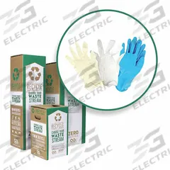ZERO WASTE BOX Disposable Gloves Box: M, 40 in Overall Lg, 11 in Overall Wd, 11 in Overall Dp (MPN CS45-M). Key specifications — Brand: ZERO WASTE BOX; Compatible Product Type: Nitrile Gloves; Restricted Non-Recyclable Material: Leather Gloves.