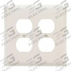 LEGRAND Wall Plate: Duplex Outlet, 2 Gang, Almond, Jumbo Size (MPN TPJ82LA). Key specifications — Brand: LEGRAND; Material: Nylon.