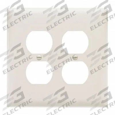 LEGRAND Wall Plate: Duplex Outlet, 2 Gang, Almond - General Purpose Wall Plates