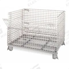 NASHVILLE WIRE Collapsible Bulk Container: 30.3 cu ft, 48 in x 40 in x 36 in, Lid Not Included (MPN C404830S4). Key specifications — Brand: NASHVILLE WIRE; Stackable: Stacking Capable; Shape: Rectangular; Runner Location: None; Fork Entry: 4-Way Entry; Container Wall Type: Vented; Mobility: Stationary; Collapsible: Collapsible.